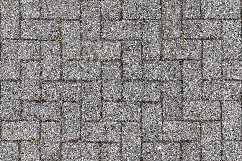 Herringbone block paving detail